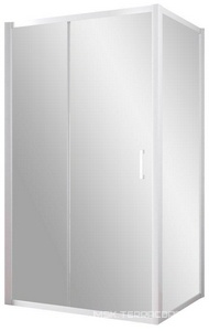 Душевое ограждение  NOVO, 120*100*2000 мм, профиль белый, стекло позрачное,  Покрытие BriteGuard, ZZ Vegas Glass ZP+ZPV ZP+ZPV NOVO h2000 120*100 01 01 +  Покрытие BriteGuard