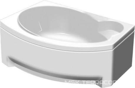 Ванна  (правая) "Стандарт", без г/м, 170х105хh66/49см, на раме, фронт. панель, слив/перелив в комплекте ZZ Thermolux Infinity Mini ВАННА 170х105 INFINITY MINI (правая)