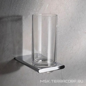 Стакан настенный (хрусталь прозрачный, держатель цв.хром),  Keuco Edition 400 11550 019000