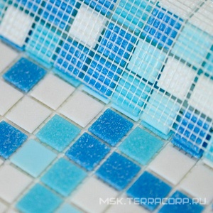 Мозаика Aqua 200 (на бумаге) (20x20x4)  32,7x32,7 Bonaparte Мозаика стеклянная n156254