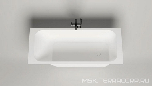 Ванна 1600х700хh600мм, встраив., литой камень S-Stone матовый цв.белый, д/к Up&Down в цвет ванны, интегрир.слив-перелив, ножки в компл,  ZZ Salini Orlanda Kit 102115M