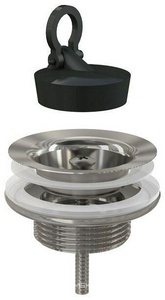 Водослив для раковины, цельнометаллический, с пробкой ZZ AlcaPlast Универсал A439