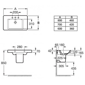 Полупьедестал KHROMA, без комплекта крепежа ZZ Roca Khroma 337652000/337650000