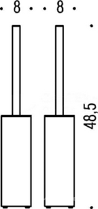 Ёрш напольный, (цв.хром),  ZZ Colombo Look B1606.000