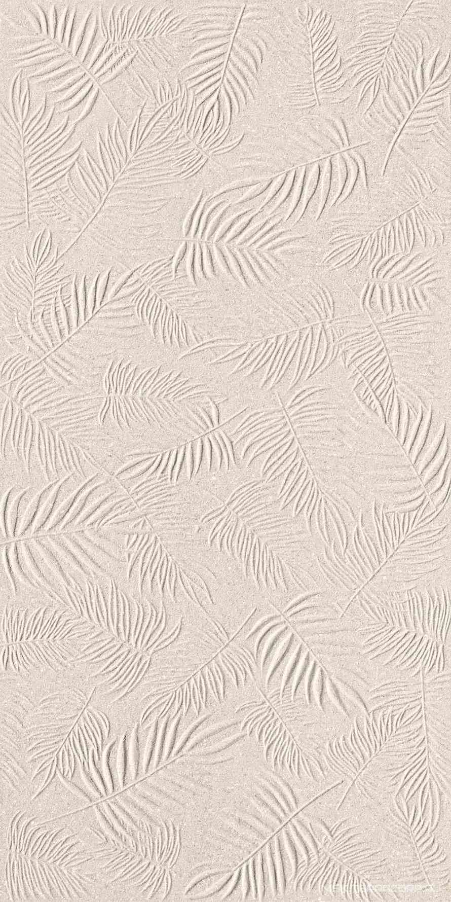3D Wall Carve Leaf Ivory 40x80 ZZ
