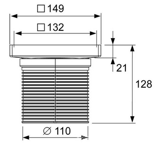 Основа для плитки "Plate" 150мм с монт.элементом, Tece ZZ Tece TECElux 3660011