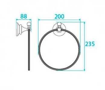 Полотенцедержатель-кольцо (цв.хром),  Cezares Olimp OLIMP-RN-01-M