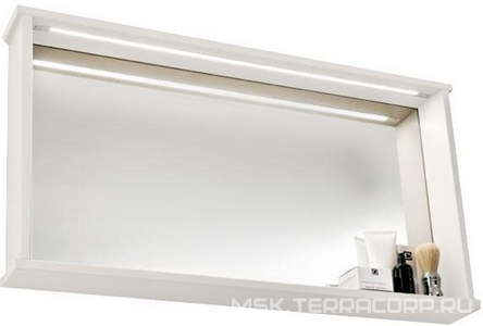 Зеркало 80х12хh54см, с полкой и LED подсветкой (цв. белый),  ZZ Eban Paola FCRMN080-BA