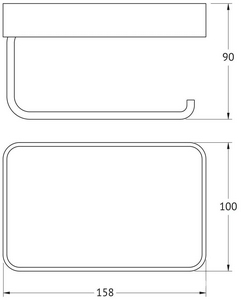 Держатель туалетной бумаги Artwelle Regen 8336 с полкой для телефона, хром глянец, ZZ Artwelle Универсал 8336 / к.т.422235