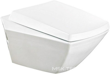 Унитаз подвесной 452x560xh332мм, (БЕЗ сиденья арт.TC375CVK#W и манжеты арт.VRT0300), CeFiONtect, Jewelhex ZZ
