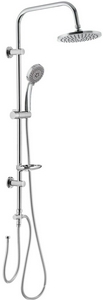 Душевой гарнитур: верхний душ 20см, ручной душ, стойка, шланги, мыльница в компл., (цв.хром),  ZZ Latuno 800 L80042