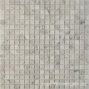 Мозаика 241 Bianco carrara (чип 15x15) 30.5х30.5 Мастера Керамики Glass 241