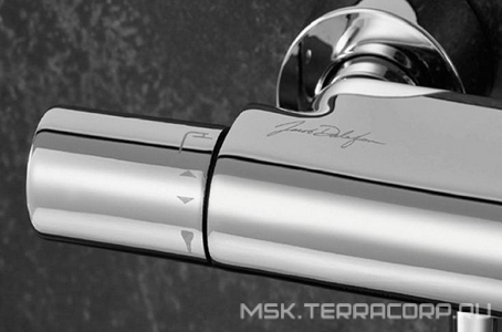 Душевая колонна   с термостатическим смесителем и прямоугольным верхним душем, шланг и душ.лейка в компл., хром ZZ Jacob Delafon Talan E20642RU-CP