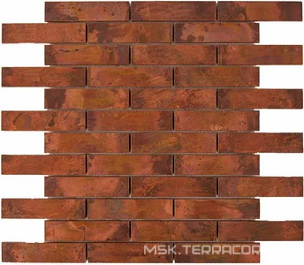 Мозаика Мастера Керамики Glass 732 из меди (чип 98x23) 30х30