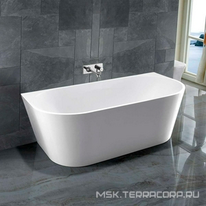 Ванна 1700х800хh580мм, пристенная, интегрир.слив перелив, д/к цв.хром в компл.,(акрил цв.белый матовый), Vincea ZZ Vincea Ванны VBT-421-1700MW