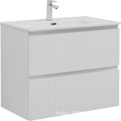 Тумба подвесная, 80 см, Джейн NEW без раковины арт.254364, цв.белый матовый ZZ