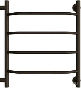 Полотенцесушитель водяной 50х40 см, полн.высота 80 см 1"-1/2" К2 выход 1" Чёрный матовый, KL Двин TE 4657819950871