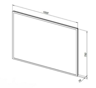 Зеркало 100х75 см Оптима с LED  подсветкой ZZ Aquanet Универсал 288967