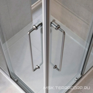 Душевой уголок 1000х1000хh2000мм, квадратн., 2 сдвижные дверцы с 2-мя неподв. сегм. (стекло прозрачное 8 мм, фурнит. цв.оружейная сталь), Relax ZZ Cezares relax RELAX-304-A-2-100-C-GM