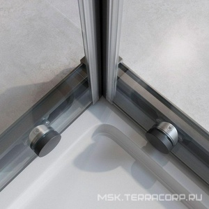 Душевой уголок 1000х1000хh2000мм, квадратн., 2 сдвижные дверцы с 2-мя неподв. сегм. (стекло прозрачное 8 мм, фурнит. цв.оружейная сталь), Relax ZZ Cezares relax RELAX-304-A-2-100-C-GM