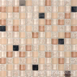 Мозаика Мастера Керамики Glass 716 из стекла и металла (чип 23x23) 30х30