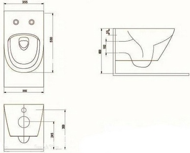 Унитаз подвесной безободковый с сиденьем микролифт, с функцией биде, цв. черный, ZZ beWash Bogen 88303606