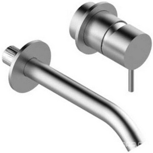 Смеситель для раковины, встраив.в стену, излив 190мм, БЕЗ д/к, БЕЗ внутр.части арт.3300 B113 A00, (цв.нерж.сталь),  ZZ Zazzeri Z316 3300 A113 AA0