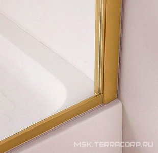 Душ.угол.1200х900хh1950мм,R550,ассиметрич, "Левая" (петли справа),вход 730мм,(стек.8мм, матов.с прозр.рис, фурн. цв.зол.),Magic-RP ZZ Cezares Magic-Royal Palce MAGIC-RH-1-120/90-ROYAL PALACE-PP-G-L