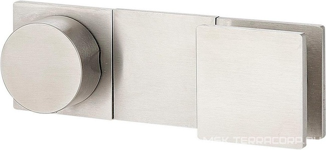 Смеситель для ванны/душа, с переключателем, БЕЗ излива, встраиваемый в стену 1 ручк., гориз., (цв. тертая сталь),  ZZ 3M 5mm RWIT 2849 IS 96