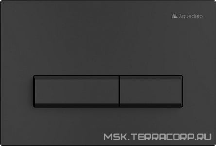 Компл.: унитаз подвесн.,безободк.,525х360мм,цв.белый глянц., сиденье с микролиф,,инстал. д/унит., крепёж, клавиша смыва Retangulo цв.черный мат, ZZ Aqueduto Ovo AQDS026