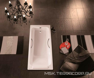 Ванна чугунная 150x70 с отв.для ручек, БЕЗ ножек арт.E4113 и ручек арт.E60327  ZZ Jacob Delafon Parallel E2949-00