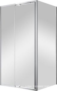 Душ.огражд.прямоуг.1100-1200х1000хh1950мм, распаш.дверь с непод.сегм.вход 565мм и бок.стенкой, Правое/Левое, (ст.прозр.6мм, фурн.цв.хром),  ZZ Cezares Variante VARIANTE-AH-1-110/120-100-C-Cr