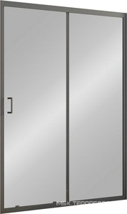 Душевая дверь в нишу, раздвижная, 130*195 см, стекло/6 мм, профиль чёрный, стекло прозрачное ZZ Veconi VN VN46B-130-01-C5