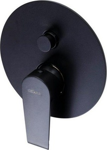 Смеситель для душа, встраиваемый в стену, с переключателем, (цв.черный матовый),  ZZ Cezares Nautic NAUTIC-VDIM-NOP