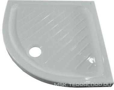 Поддон 80х80 см полукруглый, керамический, БЕЗ сифона ZZ Vidima Видима W833461