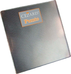 Дверь в нишу 1200  (1180-1220)х1950мм, вход 550мм, с 2мя неподв.сегментами,"Левая" петли слева, (стекло Punto-рифленное. 6мм, фурн/хром),  ZZ Cezares Bergamo BERGAMO-W-B-13-30+60/30-P-Cr-L