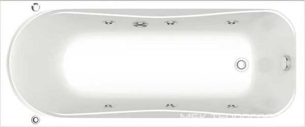 Акриловая ванна Bas Атланта 170 см с г/м| 170x70x45