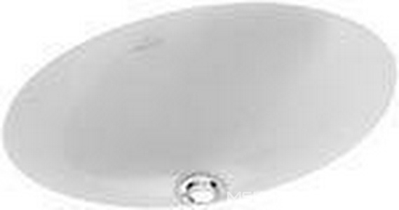 Раковина встраиваемая снизу 570/485х405мм, удинённый рычаг для пробки д/к, крепёж в компл., (цв. R1white alpin ceramicplus),  ZZ Villeroy & Boch Loop & Friends 616120R1