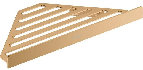 Полочка-мыльница решетка, угловая, 148х305хh26мм, (цв.шлиф.бронза),  ZZ Hansgrohe AddStoris 41741140