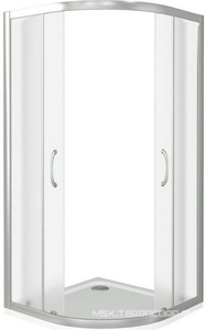 Душевое ограждение "Latte" 120*80 см стекло Грейп., БЕЗ поддона, профиль хром ZZ Good Door LATTE ЛА00017