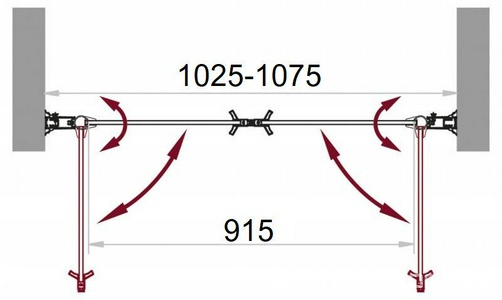 Дверь для душа, в нишу 1005(1025-1075)хh1900мм, 2-х створчатая, распашная, (стекло прозрачн.5мм, фурн.цв.хром),  ZZ BelBagno Sela SELA-B-2-105-C-Cr