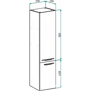 Шкаф-пенал Bellezza  35 L капучино Bellezza Луиджи 4629204182457