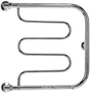 Полотенцесушитель  D AISI c полкой 500(В)*600(Ш) мм, подключение 1", БЕЗ уголков, установочный набор в компл., хром Terminus Фокстрот 4620768881299