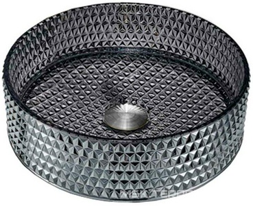 Раковина накладная 400х400х125мм, без отверстия для смесителя, без перелива, (стекло цв.черный), Vincea ZZ Vincea Раковины VBS-5GL03