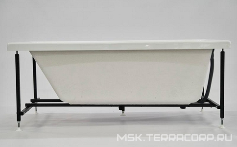 Акриловая ванна  168х70, каркас (разборный), Слив-перелив (с сифоном), ZZ Vannesa Веста 2-01-0-0-1-237Р