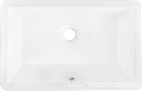 Раковина встраиваемая под столешницу, прямоугольная 525х340хh175мм, без отв.для смесителя, с переливом, (цв.белый глянцевый), BelBagno ZZ BelBagno Универсал BB1009