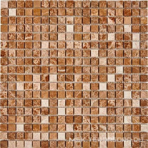 Мозаика Мастера Керамики Glass 221 Light Emperador (чип 15x15 мм)  30.5х30.5