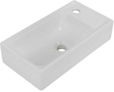 Раковина (ПРОДАЖА ТОЛЬКО С БАЗОЙ ПОД РАК.) 500x277x150мм, с 1 отв.д/смесит. справа, без перелива, (керамика, цв.белый), BelBagno ZZ BelBagno Универсал 7045-KL