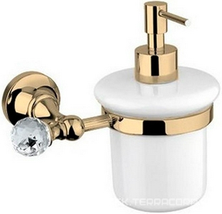 Дозатор настенный керамический, (цв.бронза, Swarovski),  ZZ Cezares Olimp OLIMP-SOI-02-Sw