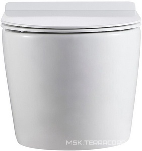 Унитаз подвесной с крышкой-сидением микролифт, безободковый, цв.белый Aquanet Logan 261951